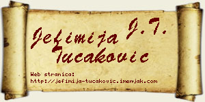 Jefimija Tucaković vizit kartica
